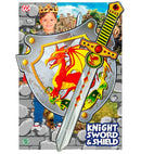 Dragon Knight Sword & Shield In Soft Eva Foam - Sword 52 Cm, Shield 33 X 35 Cm