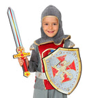 Crusader Sword & Shield In Soft Eva Foam - Sword 52 Cm, Shield 28 X 36 Cm