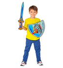 Dragon Viking Sword & Shield In Soft Eva Foam - Sword 52 Cm, Shield 30 X 28 Cm