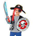 Pirate Cutlass & Shield In Soft Eva Foam - Sword 52 Cm, Shield 52 Cm