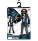 Pirate Captain Skeleton  Coat With Shirt, Belt & Sword Sash, Pants With Boot Covers, Hat With Bandana 
