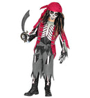 Pirate Skeleton  Shirt With Vest And Belt, Pants, Bandana 
