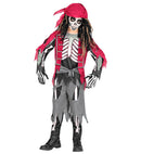 Pirate Skeleton  Shirt With Vest And Belt, Pants, Bandana 
