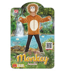 Monkey In Soft Plush  Hoodie With Mask 