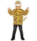Tiger In Soft Plush  Hoodie With Mask 