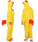 Chick In Soft Plush  Hooded Jumpsuit With Mask 