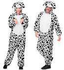 Dalmatian In Soft Plush  Hooded Jumpsuit With Mask 