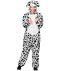 Dalmatian In Soft Plush  Hooded Jumpsuit With Mask 