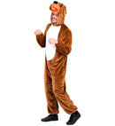 Dog In Soft Plush  Hooded Jumpsuit With Mask 