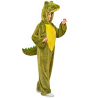 Crocodile In Soft Plush  Hooded Jumpsuit With Mask 