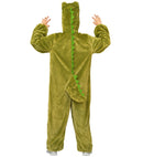 Crocodile In Soft Plush  Hooded Jumpsuit With Mask 