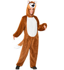 Fox In Soft Plush  Hooded Jumpsuit With Mask 
