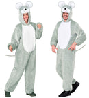 Mouse In Soft Plush  Hooded Jumpsuit With Mask 