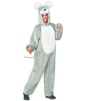 Mouse In Soft Plush  Hooded Jumpsuit With Mask 