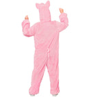 Pig In Soft Plush  Hooded Jumpsuit With Mask 