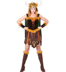 Viking  Dress With Cape, Arm Pieces, Helmet 