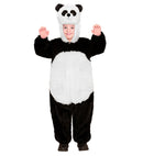 Panda In Soft Plush  Hooded Jumpsuit With Mask 