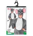 Elephant In Soft Plush  Hooded Jumpsuit With Mask 