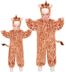 Giraffe In Soft Plush  Hooded Jumpsuit With Mask 