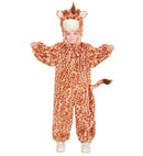 Giraffe In Soft Plush  Hooded Jumpsuit With Mask 