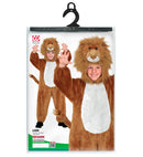 Lion In Soft Plush  Hooded Jumpsuit Withmask 