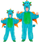 Dragon In Soft Plush  Hooded Jumpsuit With Mask 