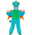 Dragon In Soft Plush  Hooded Jumpsuit With Mask 
