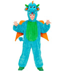 Dragon In Soft Plush  Hooded Jumpsuit With Mask 