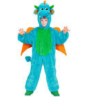 Dragon In Soft Plush  Hooded Jumpsuit With Mask 