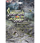 Giant Chenille Spiderweb With Changing Color Light Spider 220 Cm - 2 Colors Assorted 