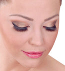 Black Thick Eyelashes In Box With Glass Bottle Glue