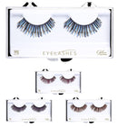 Eyelashes With Tinsel  4 Colors Assorted - In Box With Glass Bottleglue