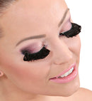 Black Lace Eyelashes In Box Withglass Bottle Glue