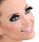 Black Lace Eyelashes In Box Withglass Bottle Glue