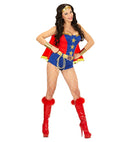Super Powers Girl  Dress, Belt, Headpiece, Cape 