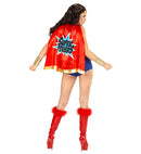Super Powers Girl  Dress, Belt, Headpiece, Cape 