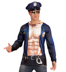 Police Officer  Photorealistic Sublimation Printed Long Sleeve T-Shirt 