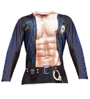 Police Officer  Photorealistic Sublimation Printed Long Sleeve T-Shirt 
