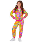 Neon Groovy Love Hippie Party Fashion Tracksuit  Jacket, Pants 