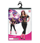 The 80S Fashion  T-Shirt, Bow Headband, Leg Warmers 