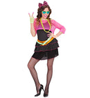 The 80S Groupie  Dress, Mesh Shirt, Belt, Bow Headband 