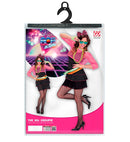 The 80S Groupie  Dress, Mesh Shirt, Belt, Bow Headband 