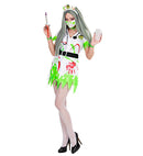 Toxic Nurse  Dress With Belt, Headpiece, Face Mask, Stethoscope 