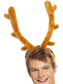 Stag Night Horns Brown Headband Adult Costume Accessory 1