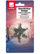 Sheriff Star Badge Adult Silver Coloured Metal 65mm Costume Accessory 1