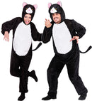 Funny Cat  Hooded Jumpsuit With Mask 