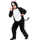 Funny Cat  Hooded Jumpsuit With Mask 