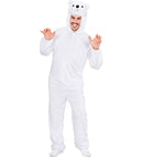 Funny Polar Bear  Hooded Jumpsuit With Mask 