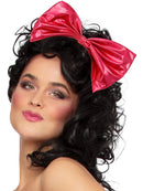 80s Metallic Pink Bow Headband 1