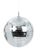 Silver Disco Ball with Hanging Ring 20cm Diameter 1